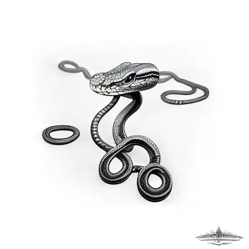 Snake Crossed With Chains