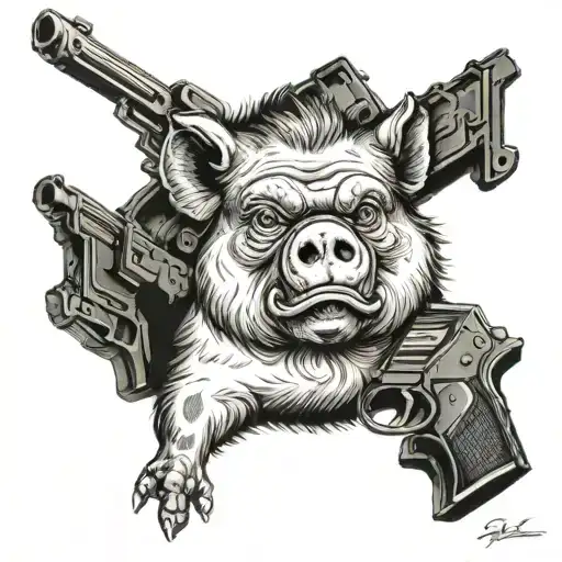 Pig Bear Monkey Guns
