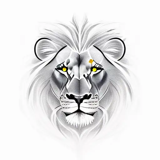 Lady Face With Lion Head