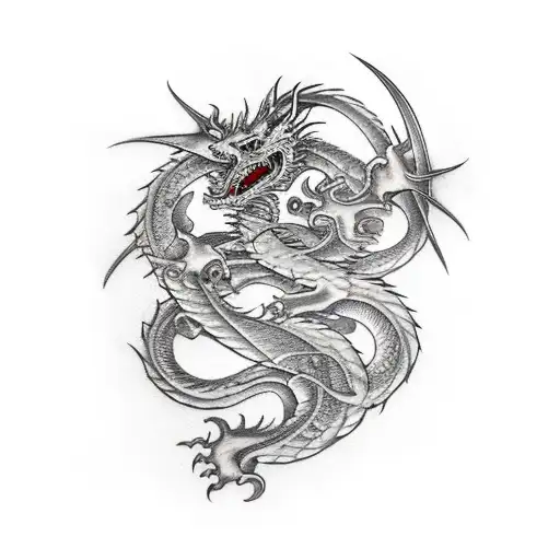 Dragon Fighting Pirate