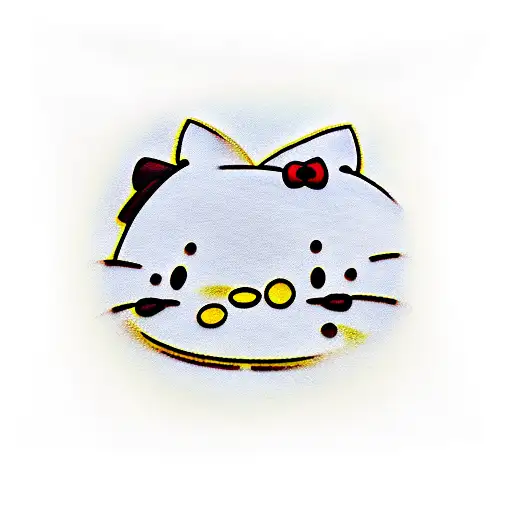 A Realistic Portrait Of Your Kids Wearing Hello Kitty Aprons And Baking Together