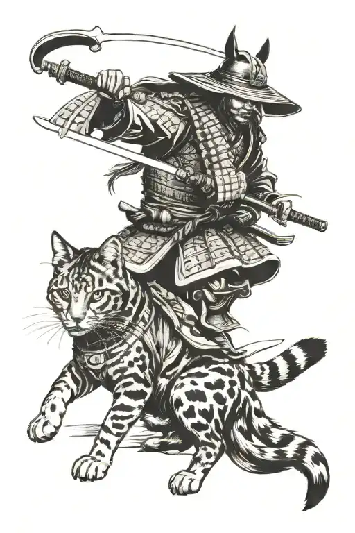 Samurai With A Cat