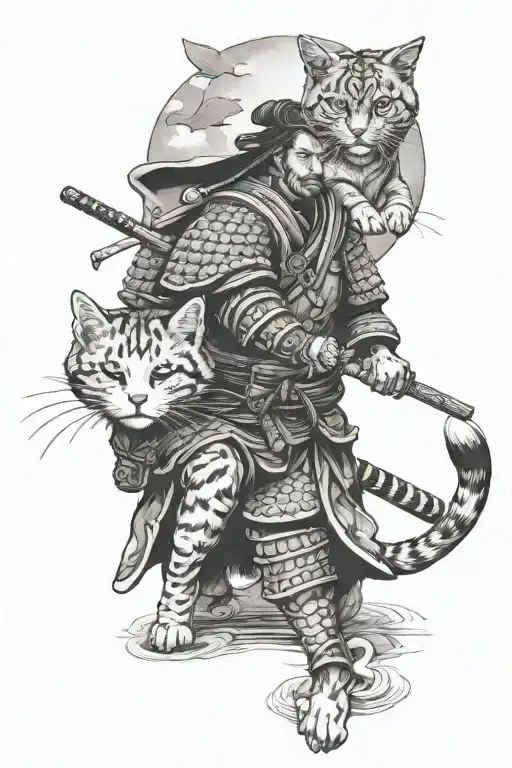 Samurai With A Cat