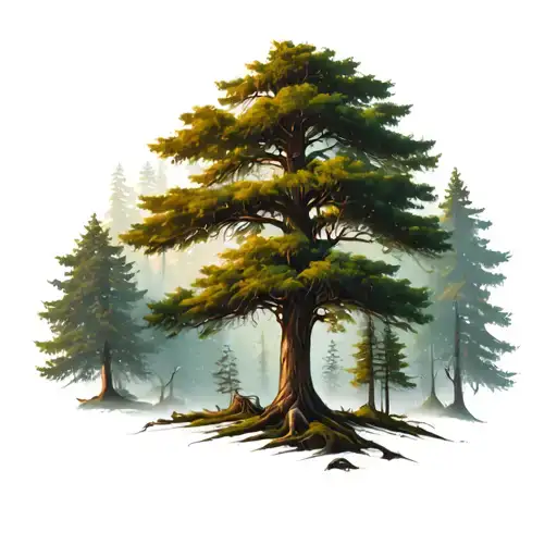 Forest Trees Looking