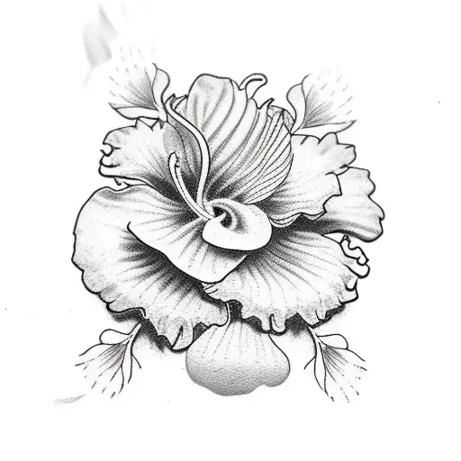 Buddha With Hibiscus Flowers