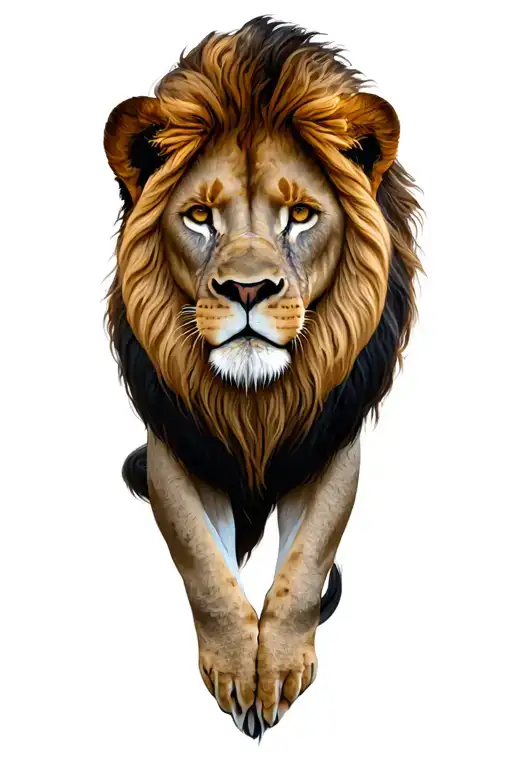 Lion With Nature Scene