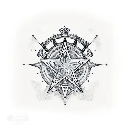 A Brunette Spanish Queen With A Stella Star And Arthur's King's Crown