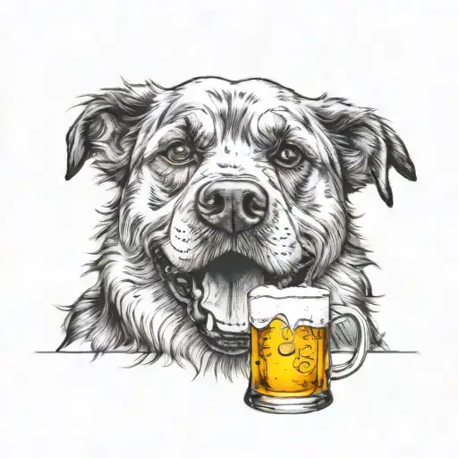A Dog With Beer Seife Orange