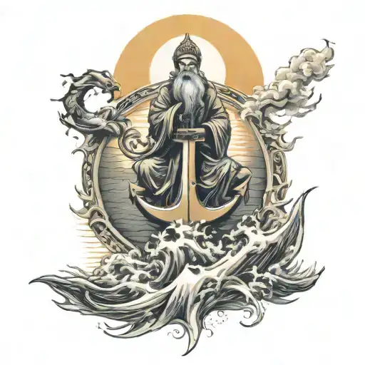 A Chinese God Use Anchor To Attack The Sun