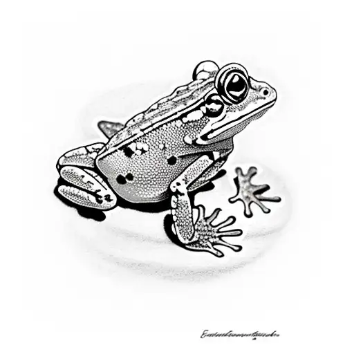 Two African Dwarf Frogs Floating In Bamboo