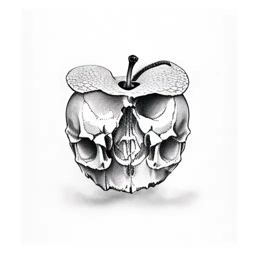 Eve With Skull Apple And Snake Deceiving Her