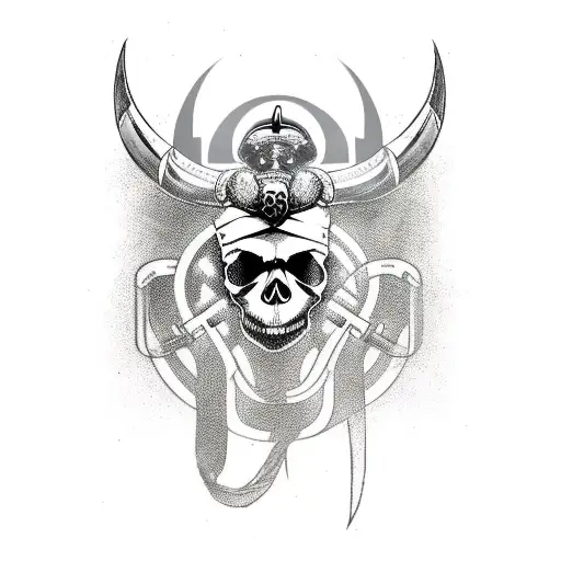 Skull Viking Motorcycle
