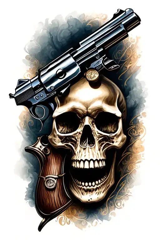 Skull With A Gun