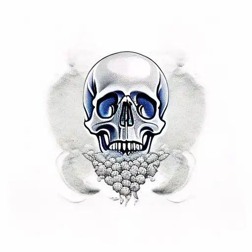 Skull Snorting Cocaine