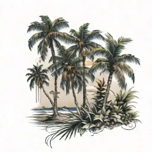 Tsbt With Statemof Florida Underneath With Palm Trees Ane Leave In The Background