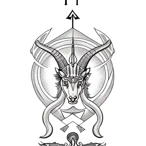 Tarot Card With Capricorn