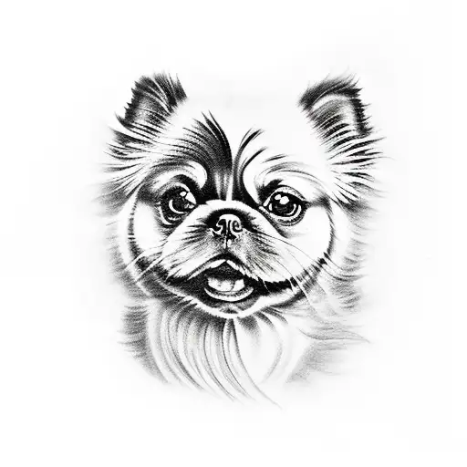 Fire Tattoo Pekinese Red Colored
