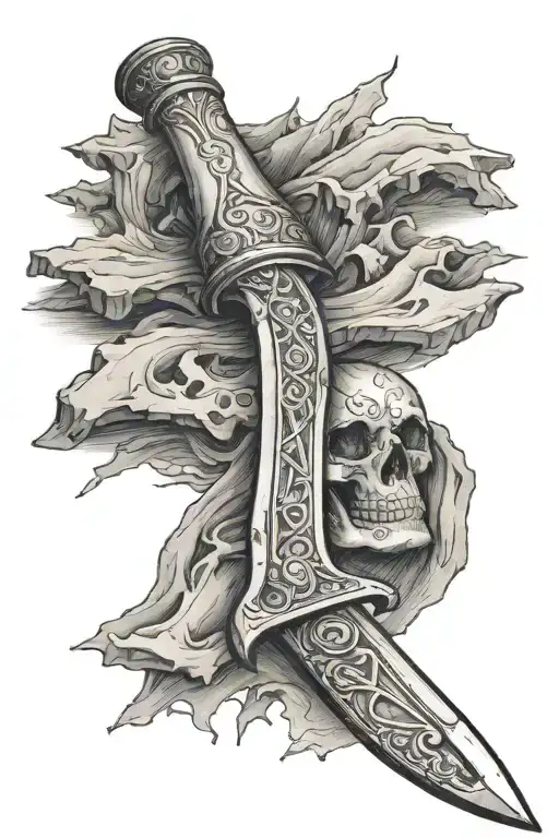 A Broken Sword Lies On The Ground