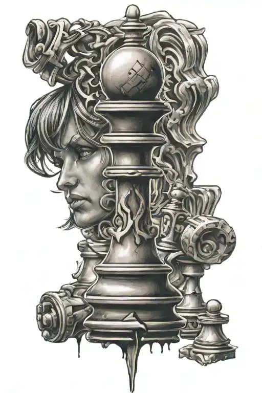 Chess Piece Surrounded