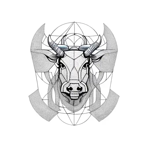 Geometric Bull In Renaissance Style