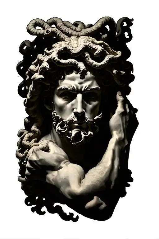 Perseus Holding Medusa Head