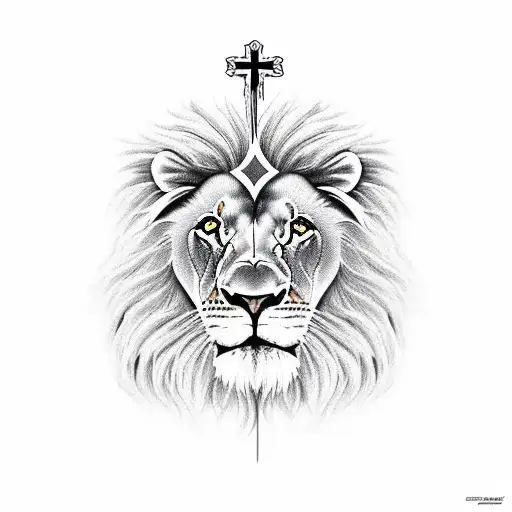 Lion With Cross
