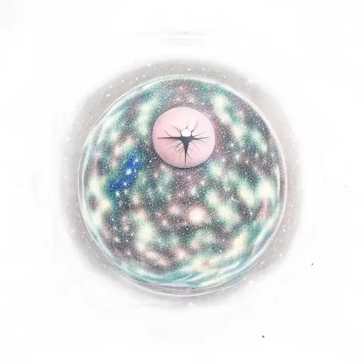 A Hand Reaching Out Of Space Grabbing A Planet Surrounded By Stars