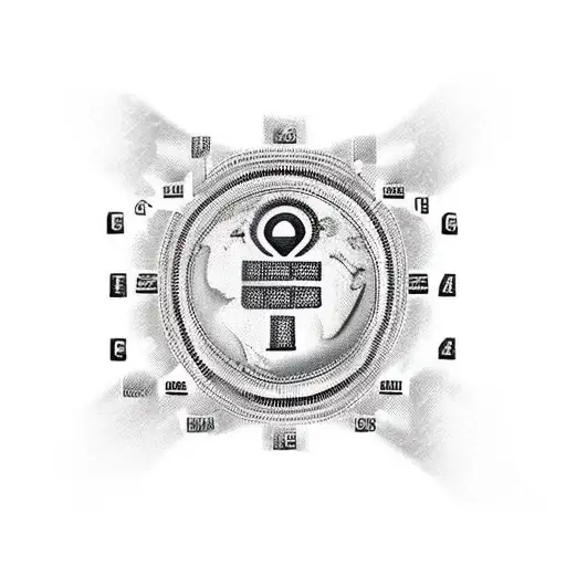 Arm Sleeve With Binary Code Forming A Shield With A Lock Symbol In The Center