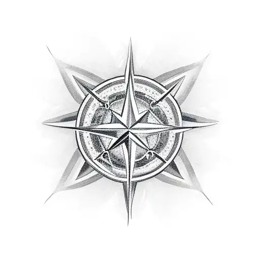 A Chrome Star With Its Center Igniting