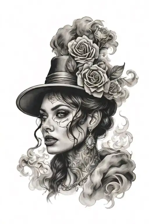 Smoky Woman Portrait
