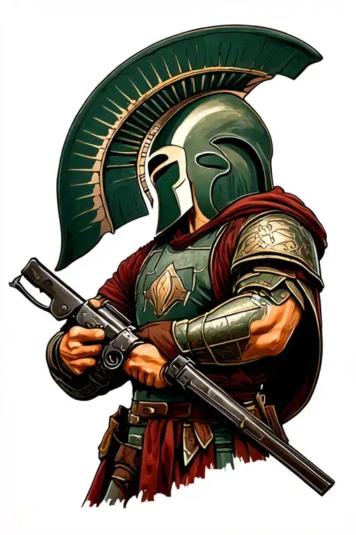 Spartan Soldier Holding