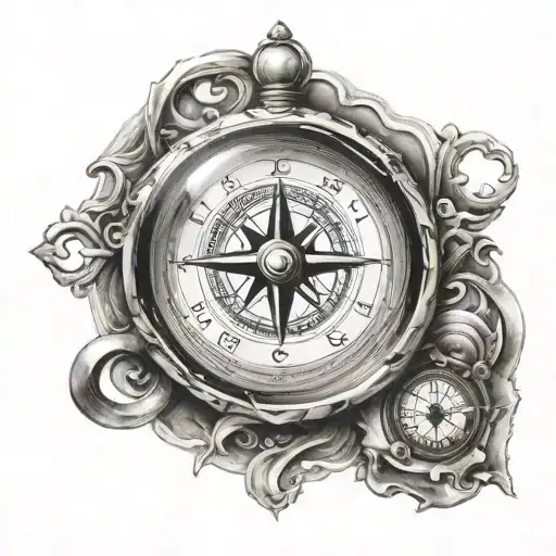 Letter C With Compass Inside
