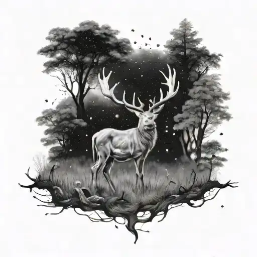 A Universe Filled With Walking Deer Constellations