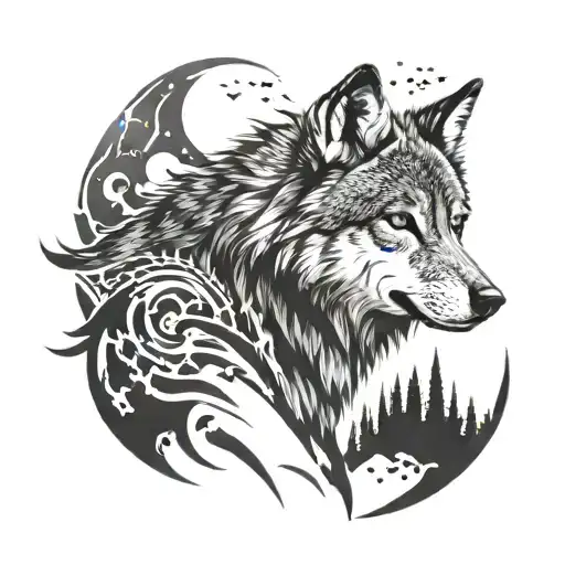 Wolf Mixed Sign Kaizen Symbol