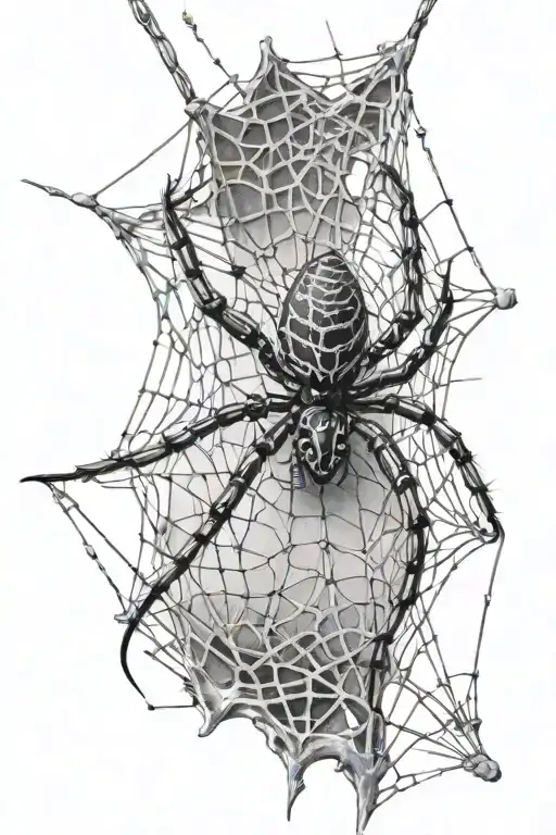 Spider Weaving A Web