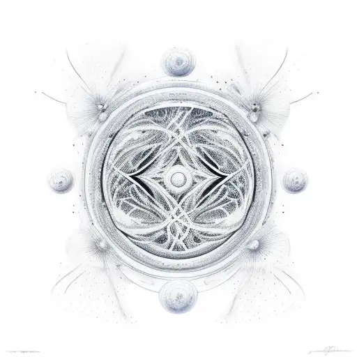 A Minimalist Representation Of A Body Turning Into Stardust In Space