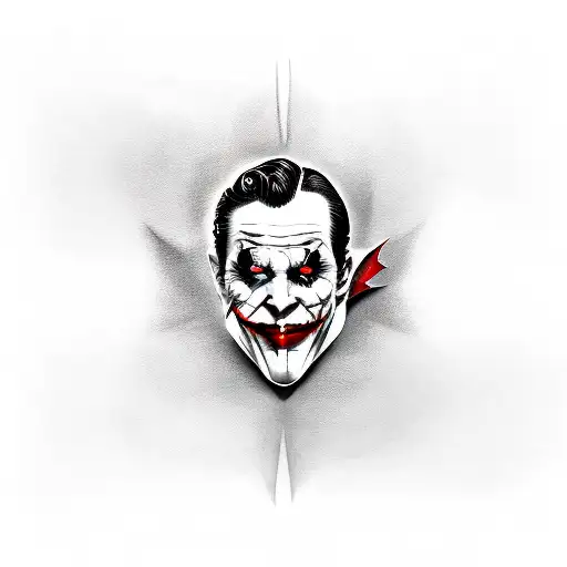 Joker Reflection In Batarang