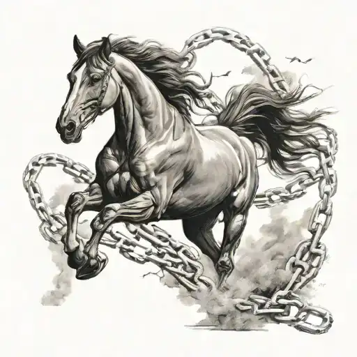 The Horse Breaks Out Of The Chains