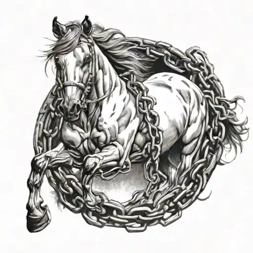 The Horse Breaks Out Of The Chains