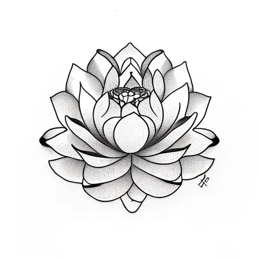 Lotus Flower With Vines