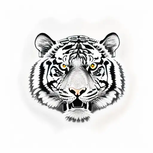 Tiger Fighting A Hawk