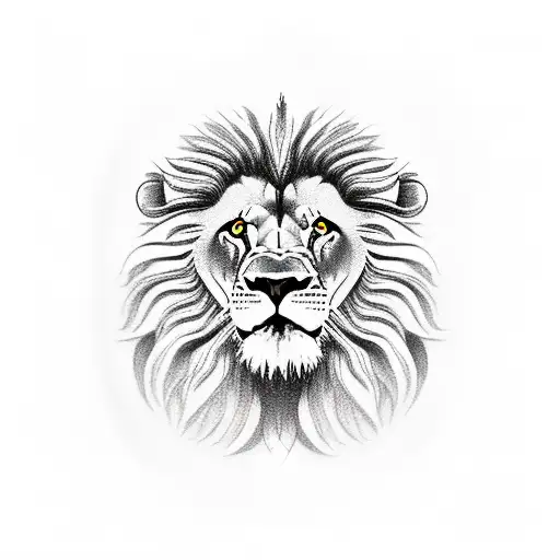 Lion With Architecture In The Background