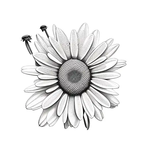 Daisy Flower With Stem