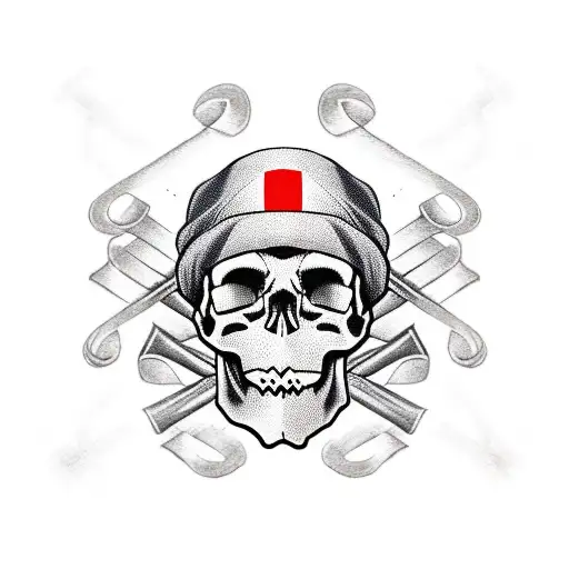 Skull And Cross Bones With The Irish Flag Hat