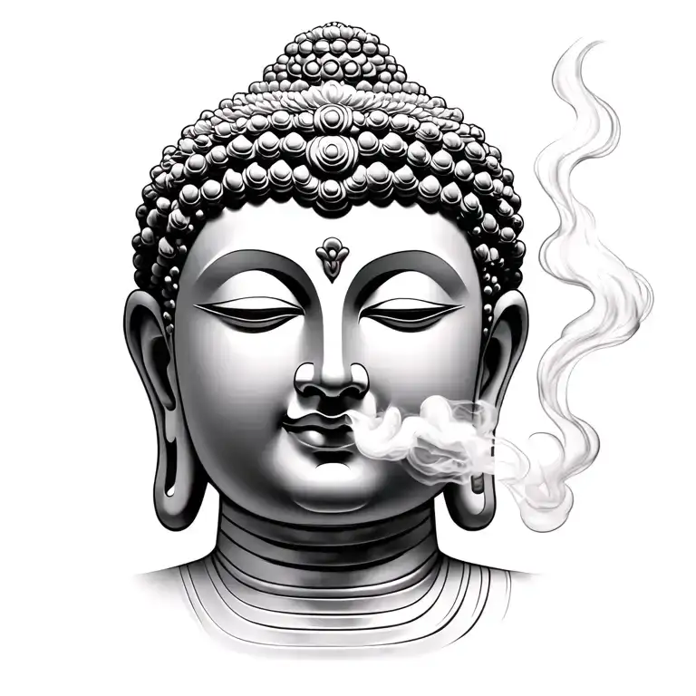 Buddha Pose And Smokes