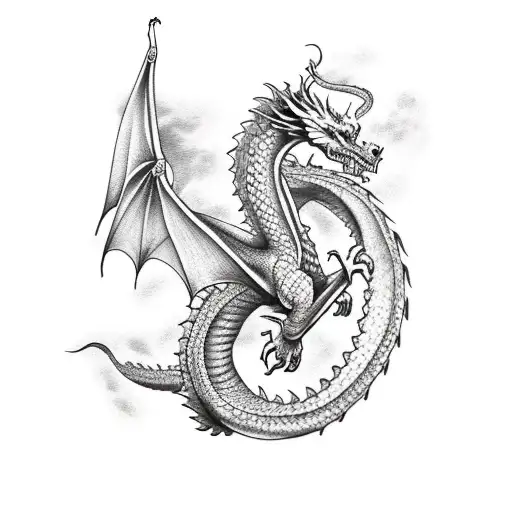 Dragon In Waves