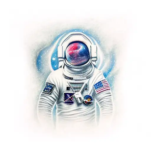 Astronaut Chasing Galaxy