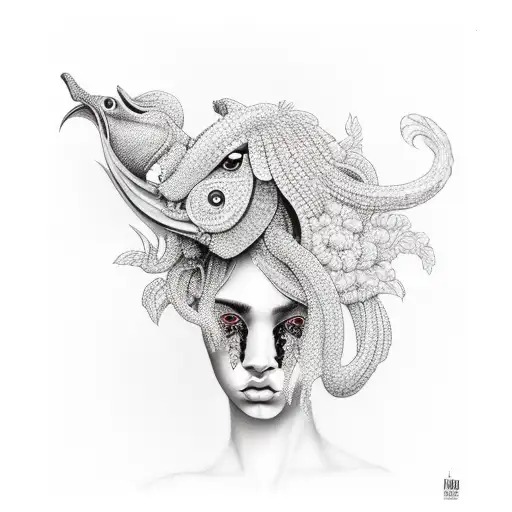 Black Woman With Animal Head