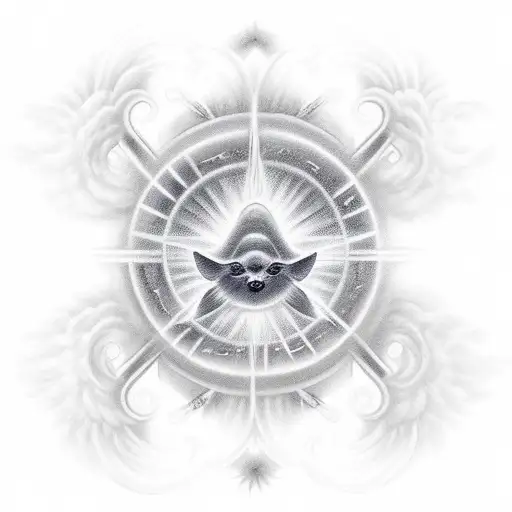 Cloud With Names And A Halo In The Sky