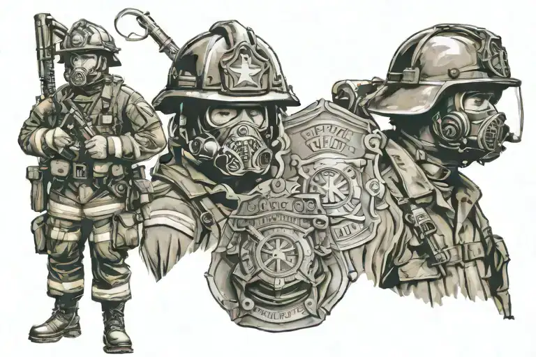 Military Sargeant Firefighter E Tan E Epi Tan